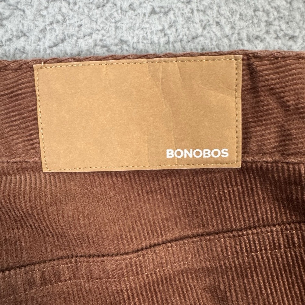 Bonobos Pants Mens 36x30 Brown 5 Pocket Corduroy Slim Office Stretch Performance - Picture 16 of 16